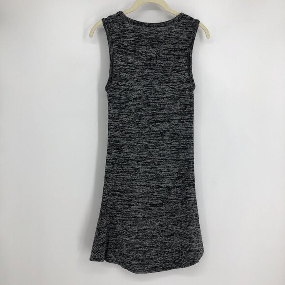 Aritzia Wilfred Free Grey Heathered Anmari Front Cutout Sleeveless Dress size ~S - Picture 3 of 13